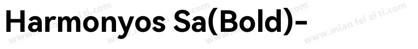 Harmonyos Sa(Bold)字体转换